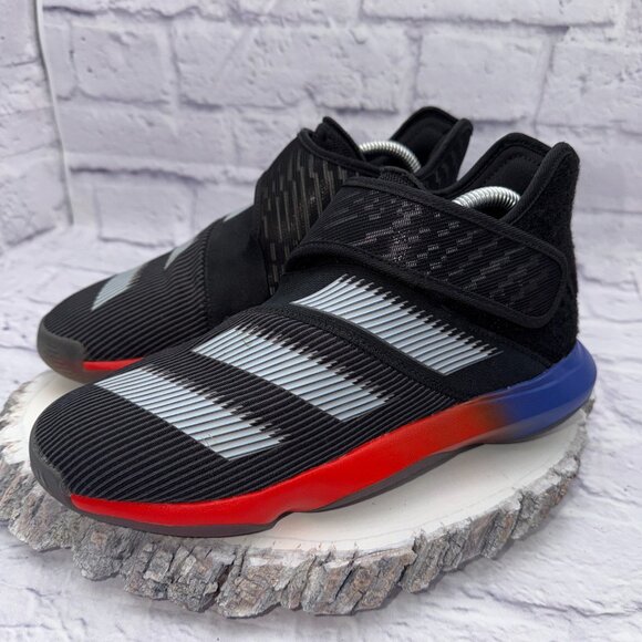adidas Harden B/E 3 Boys Size 6.5 Black Red Blue Basketball Shoes Sneakers EUC - Picture 8 of 15